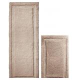 2pc Brown Plush NonSlip Bathroom Rugs A106