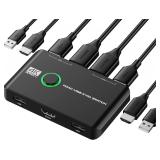 4K KVM Switch HDMI 2 Port Box AZ15