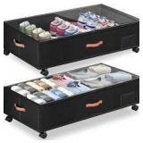 Kithero Black Under Bed Organizer Set A109