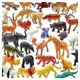 Mini Wild Zoo AnimalsToys 32 Pcs Gift Set A34