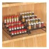 2pk 4Tier Black Mesh Metal Spice Rack A111