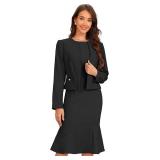 SZ Sm Allegra K 2 Piece Suit Dress Set AZ2