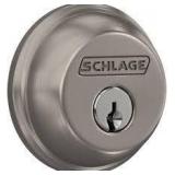 3X/BID Schlage Single Cyl. Deadbolt B60N 619 A92