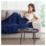 84x90 Plush/Sherpa Blue Faded Electric Blanket A7