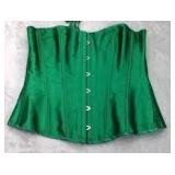 Sz 2xl Green Satin Ribbed Corset A4