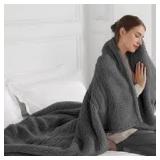 Silver Island Grey Heated Throw #32810062 A5