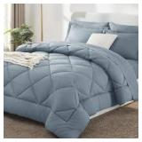 Sz Q CozyLux Blue Plush Comforter A5