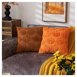 18'x18' 4pk Pumpkin Fall Throw Pillow Covers AZ14