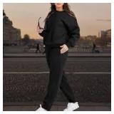 Sopranlly 2 pc Jogger Outfit Xl Black A44
