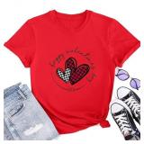 SZ Lg Women's T-Shirt Heart AZ29