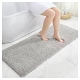 24x48' Grey Microfiber Plush Bath Mat A105