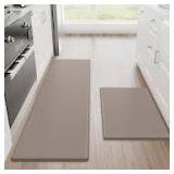 2pk Khaki AntiFatigue Kitchen Mats A105