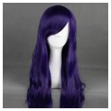 Violet Purple Long Bang&Length Synthetic Wig A105