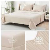 Sz F 7pc Hymokege Beige Comforter Set A105