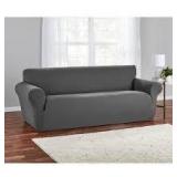 Mainstays Charcoal Herringbone Sofa Slipcover A2
