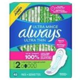 Sz 2 Long Super 42ct Always UltraThin Pads A2