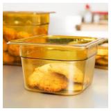 6X Rubbermaidï¿½ FG205P00AMBR 1/6  Pan AZ43