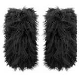 One Size Fuzzy Faux Fur Leg Warmers AZ43