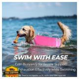 L Dog Life Vest Raspberry Pink Swimming AZ7