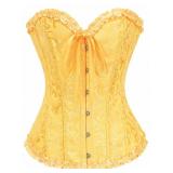 S Yellow Bustier Corset Top for Women AZ7