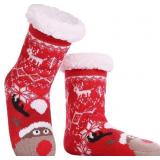 Deer Kids Slipper Socks Fuzzy (2-4yrs) AZ7