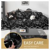 Akpgq Sofa Cover 71X134' Black Floral A54
