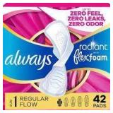 42ct Always Radiant FlexFoam Teen Reg A89