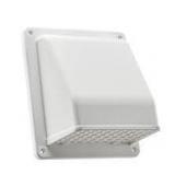 3510W 6' White Plastic Wall Exhaust Cover A89