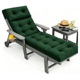 Green Outdoor Chaise Lounge Cushion Only C46