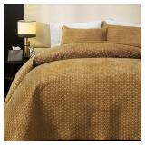 Powdion Velvet Quilt Set Yellow Queen Size A34