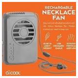 O2Cool USB Rechargable Necklace Fan A62