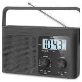 Dreamsky Black Portable AM/FM Radio A97