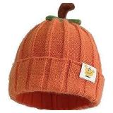 Infant Pumpkin Knitted Beanie A22