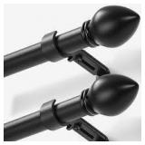 2pk LLPJS Curtain Rods 16'-92' Brown AZ22