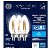 3X/BID GE Reveal HD 60watt 3 Bulbs AZ22