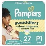 27ct Sz P Pamers Swaddler Diapers A11