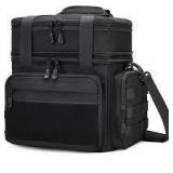 Med Black Canvas Insulated Extended LunchBag A117A