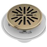 Delta Brushed Gold Round Shower Floor Drain AZ18