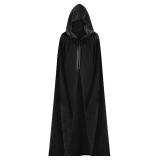 Velvet Cloak with Hood for Men & Women A74