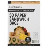 Lunchskins 50 Paper Sandwich Bags A62