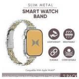 Slim Metal Smart Watch Band 2pk Universal Fit A62