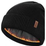 1SFM Black Furtalk Winter Hat W/ClipOn FurBall A98