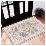 Champlant 2'x3' Oriental Area Throw Rug A98