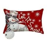 1 1x20 Snowman Canvas Pillow Cover A98