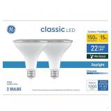 2X/BID 2pk GE 150w Daylight Medium Bulbs AZ22