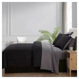 Black Mainstays Sz F Comforter Set B102