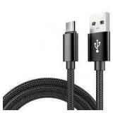 Onn 3' Black Braided USB-C To USB Cable A1