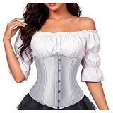 Size Small Silver Underbust Corset A23