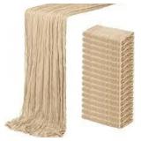16pc Beige Cheesecloth Table Runner A116