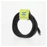 14' Surf Onn CAT6 Networking Cable Black A100